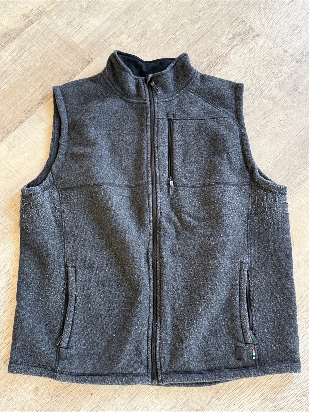 Smartwool Men's Charcoal Zip-Up Fleece Vest